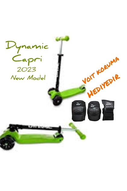 Capri Katlanabilir ,tekerlekleri Işıklı Scooter+voit Koruma Seti