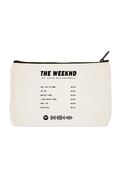 Clutch The Weeknd Album, račun, štampana platnena torba za šminku, držač za olovke, ručna torba
