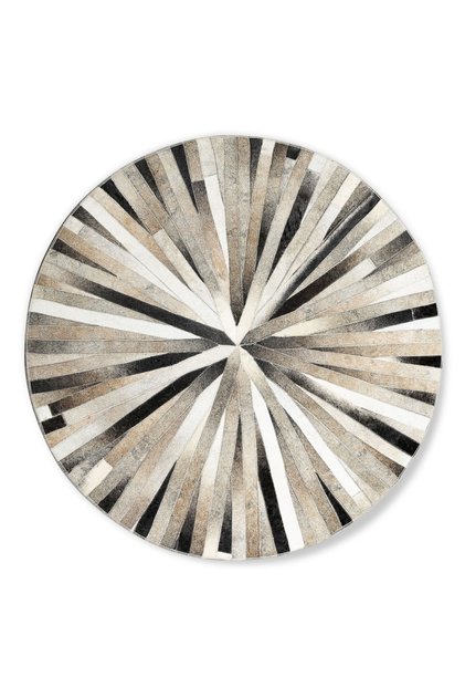 Siyah Beyaz Çizgili Patchwork Dana Derisi