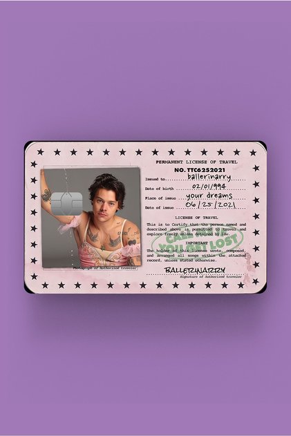 Harry Styles - Card Covering Sticker