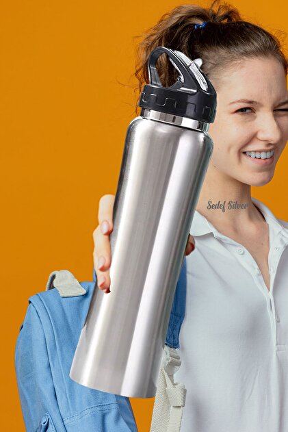 500 ml Double Layer Steel Flask with Spout Thermos with Straw