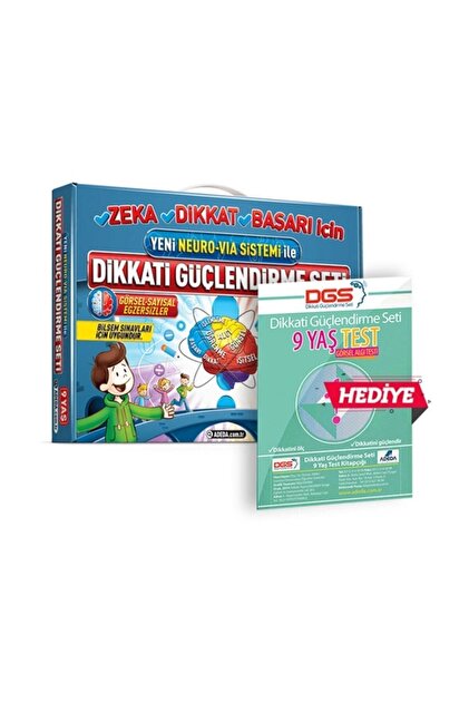 Adeda Yayınları Neuro Via Dikkati Güçlendirme Seti 9 Yaş ve Görsel