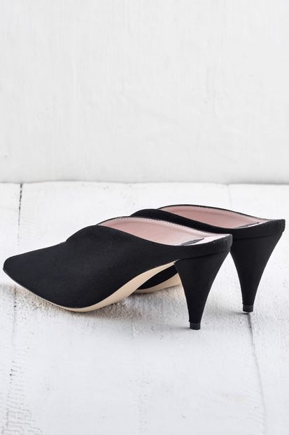 Elle Shoes PINOLE Hakiki Deri Siyah Kadın Terlık - 3