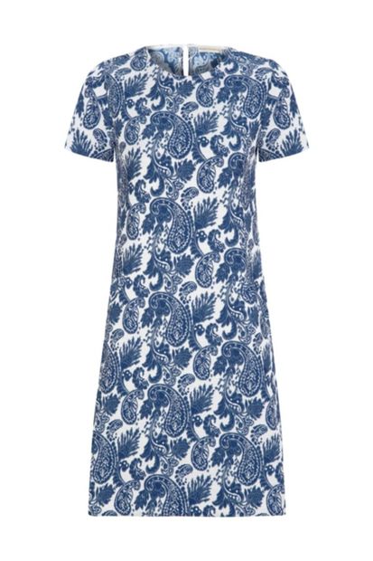 Mudo Kadın Mavi Etnik Desenli A Form Elbise 1204590 - 1