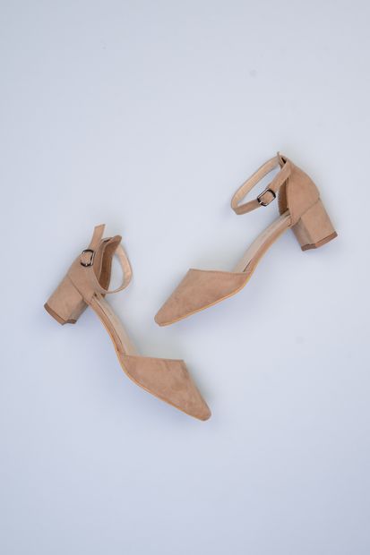 Bambi Koyu Bej Kadın Klasik Topuklu Ayakkabı F0345720072 - 3
