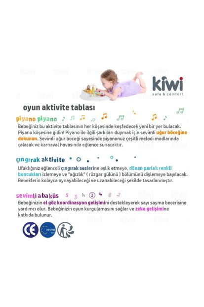 Kiwi 3İn1 Müzikli Salıncaklı Yürüteç-Silikon Tekerli(Sessiz) Mavi / - 4