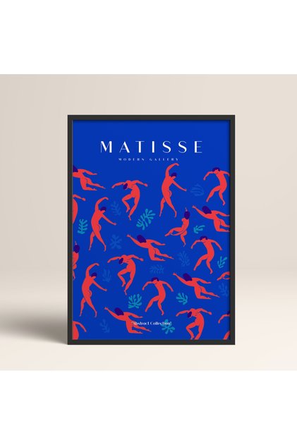 Abstract Colorful Patterns with Black Laminated Frame Matisse Gallery Modern Art Painting