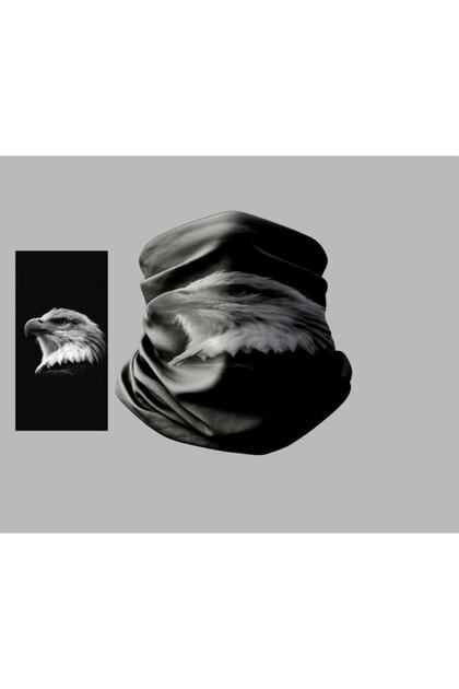 Black and White Designed Biker Multi-Purpose Outdoor Neck Collar Unisex Bandana