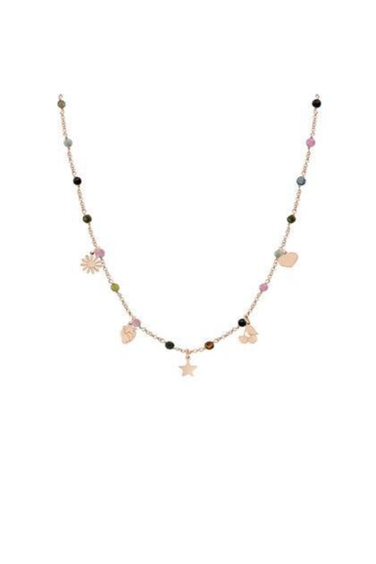 Mon Amour Necklace In Sterling Silver, Stainless Steel, Mıxed Crystals, Fin, Rosegold (050_mixed)