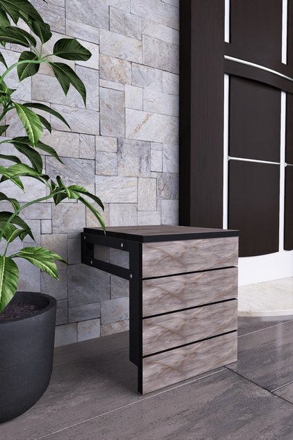 Moka Park Avm Akasya Duvara Monte Katlanabilir Tabure Engelli Tabure Çok Amaçlı