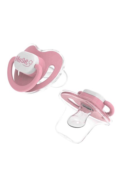 Baby Silicone Pacifier with Cover No:1 0-6 Months Bpa Free Pink