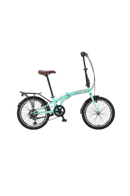 Cunda Folding - 20'' Jant - Katlanır Şehir Bisikleti Turkuaz - Gold