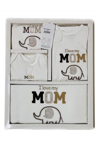 Bebitof Baby Boy Elephant Patterned 10-Piece Hospital Discharge Set 10010066