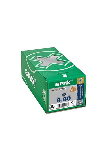 Ahşap Konstrüksiyon Vidası 8 X 80 Mm, 50 Adet, Yarım Dişli, Havşa Başlı, Wırox Kaplama
