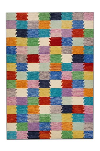 Mira 1164 Multicolored Patchwork Themed Decorative Woven Base Carpet