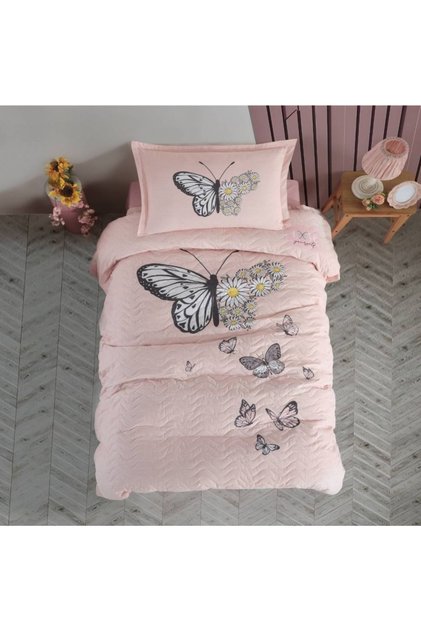 Butterfly Patterned Children'S-Teenager's Room Single Four Seasons Complete Set - Clasy Daisy Love V2