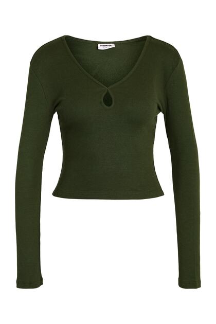 Damen/Mädchen Kombu Grüne Bluse