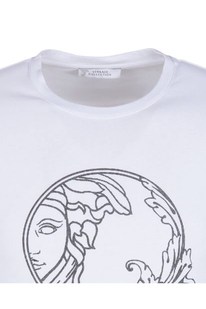 Versace Erkek Beyaz T-Shirt Vj00277 V800683S V7001 - 3