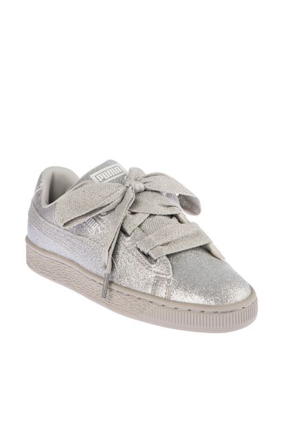 Puma Basketheartholidayglamour Gri Kız Çocuk Sneaker Ayakkabı 100351832 - 2