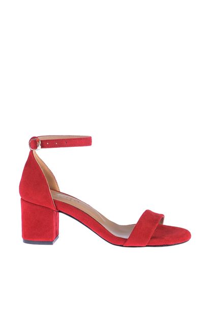 SOHO Kırmızı Süet Kadın Topuklu Ayakkabı 8290 - 4