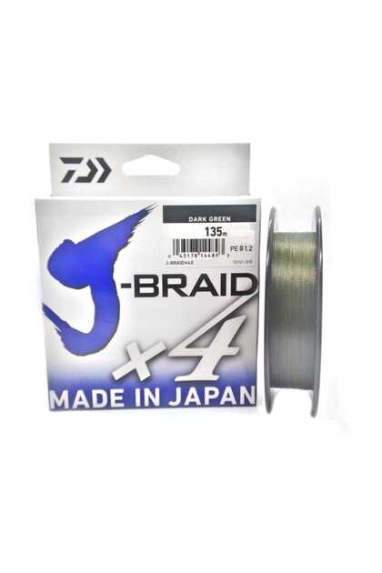 DAIWA J-Braid X4 Dark Green Olta Misinası 135Mt - Fiyatı, Yorumları