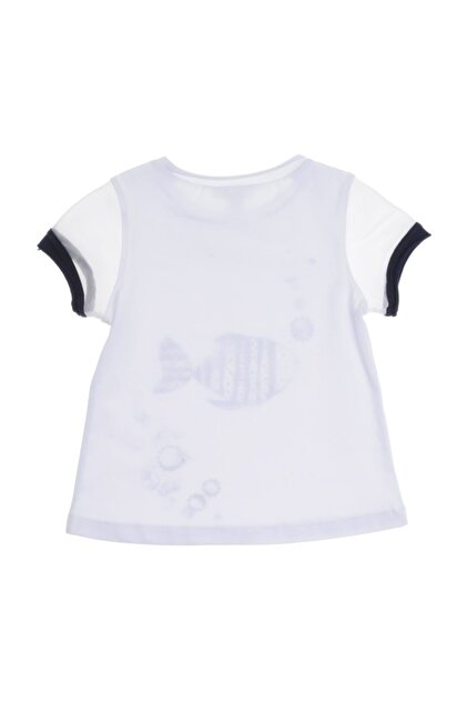 Panço Kız Çocuk Beyaz  Tişört 1814330100 - 2