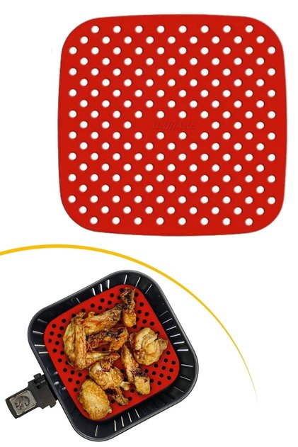 ® Colorful Heat Resistant Washable Silicone Oven and Airfryer Square Model Baking Mat 21.5