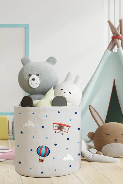 Airplane-Shaped Children's and Baby's Room Organizer Toy Basket Tlas-008