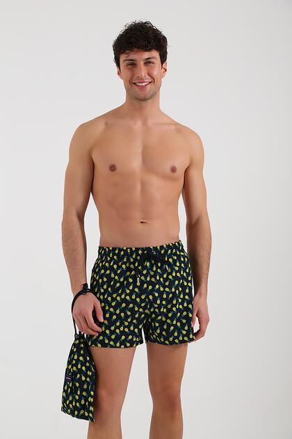 Yellow Ananas Erkek Deniz Şortu