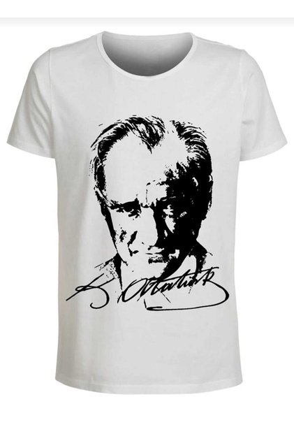 Unisex April 23, October 29, May 19 Show Costume T-Shirt with Atatürk Print and Turkish Flag and Ayıldız