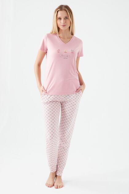 There Is Love Sweet Pink Women's Short Sleeve Pajama Set