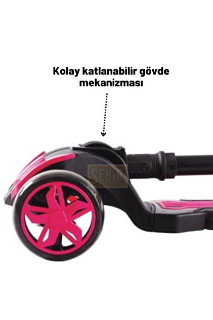Cool Wheels 3-7 Yaş Led Işıklı 3 Tekerlek Oturaklı Yükseklik