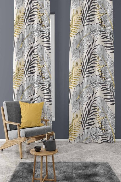 Single Wing Background Curtain 140*280 Cm - Golden Palmiye