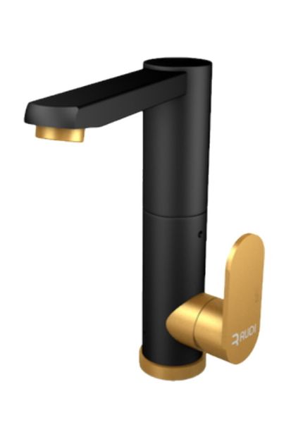 FAWER Faucet & Shower Gold Siyah Çanak Lavabo Bataryası 360° Dönebilen - 622gb - 1