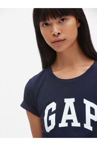 GAP Kadın Beyaz Logo Kısa Kollu T-shirt - 7