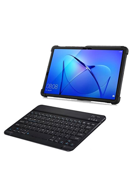 Microcase Huawei Mediapad T5 10.1 Inch 2in1 Set Standlı Silikon