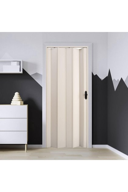 115 X 215 Beyaz Renk Camsız Pvc Akordiyon Kapı - Frnakmodel-0-18