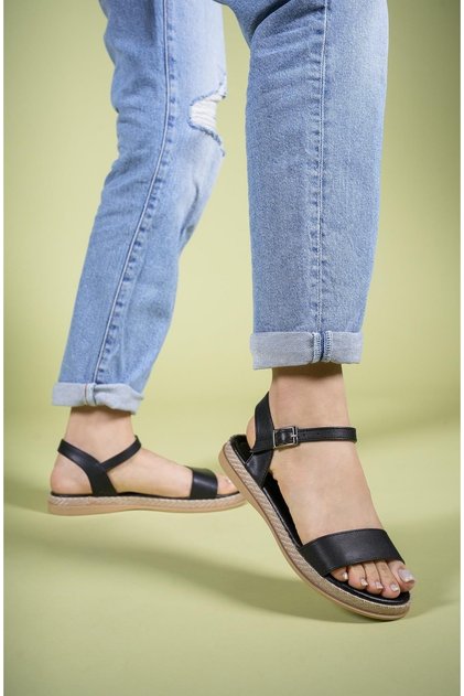 Selene Cara Women's Sandals 0012058 Black Skin