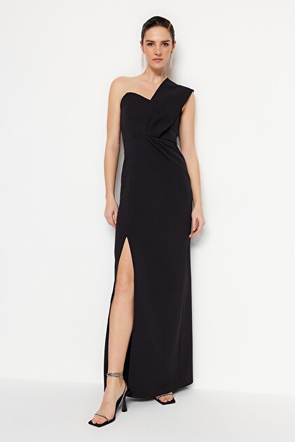 Black Woven Long Stylish Evening Dress Night Graduation Dress Tprss21Ae0185