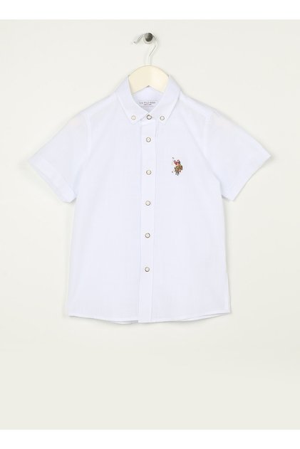 Plain White Boy's Shirt Elfykıds023y