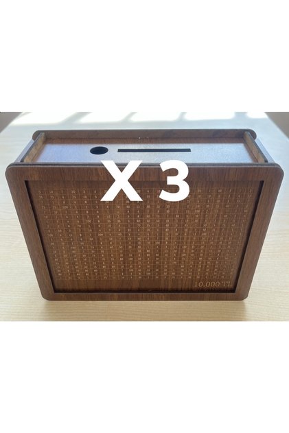 3 Pieces of 10,000 TL Piggy Bank, Money Saving Box