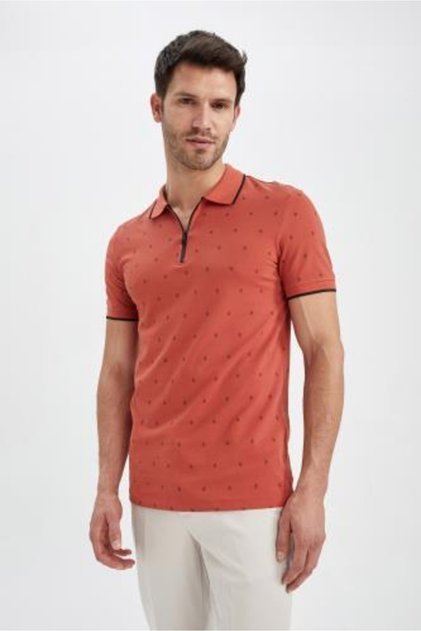 Slim Fit Polo Neck Cotton Combed T-Shirt