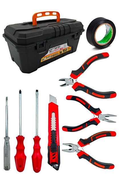 MOONSHOP 3 Lü Mini Pense Yan Keski Kargaburnu Set+3 Lü Tornavida+