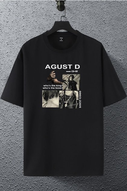 Unisex Women Men Agust D Printed Oversize T-shirt