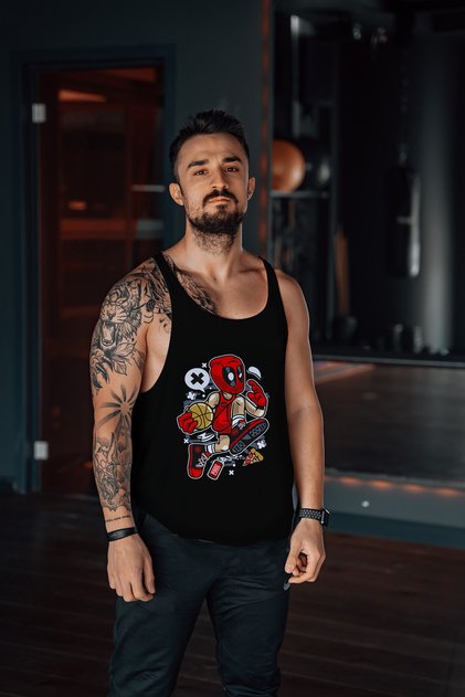 Deadpool Skater Gym Fitness Tank Top Athlete