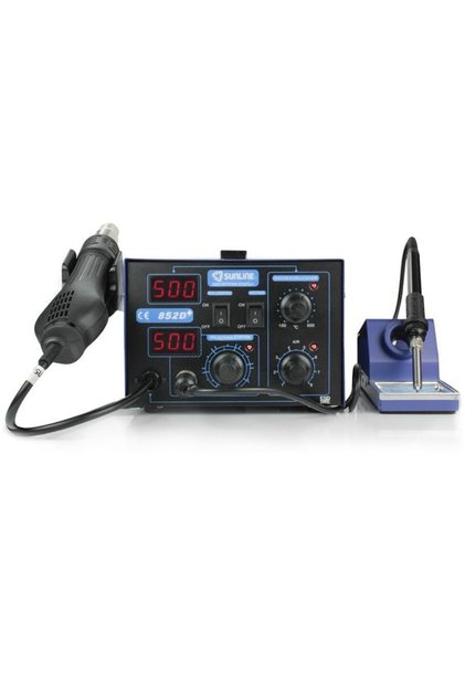 Sunline 852d /çift Dijital Ekran, 60w Kalem Havya, 750w Sıcak Hava Tabanca, Sline 852d Lehimleme Is