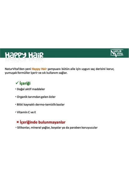 Natur Vital Happy Normal Saçlar Doğal Şampuan 500ml - 4