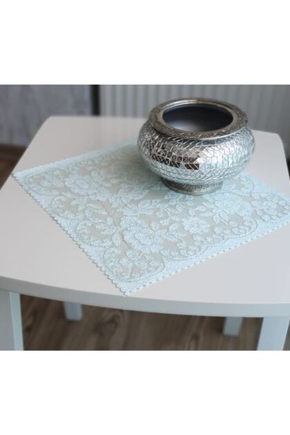 Rose Pattern Knitted Napkin 6 Pieces 30