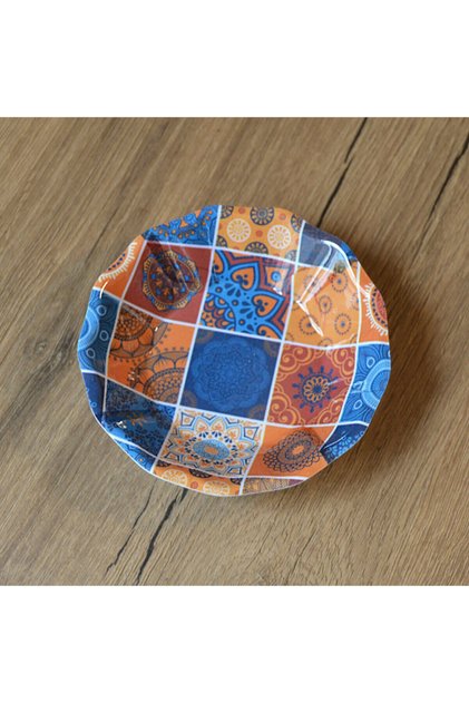 Melamin Kahveci Çay Tabağı 50 Adet Desen : Kilim