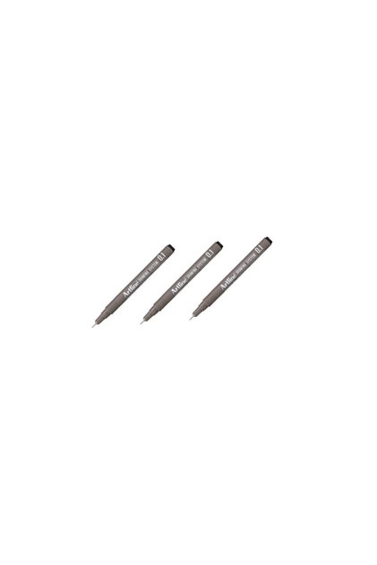 Drawing System Technical Drawing Pen 0.1 Mm Black 3 Pieces
